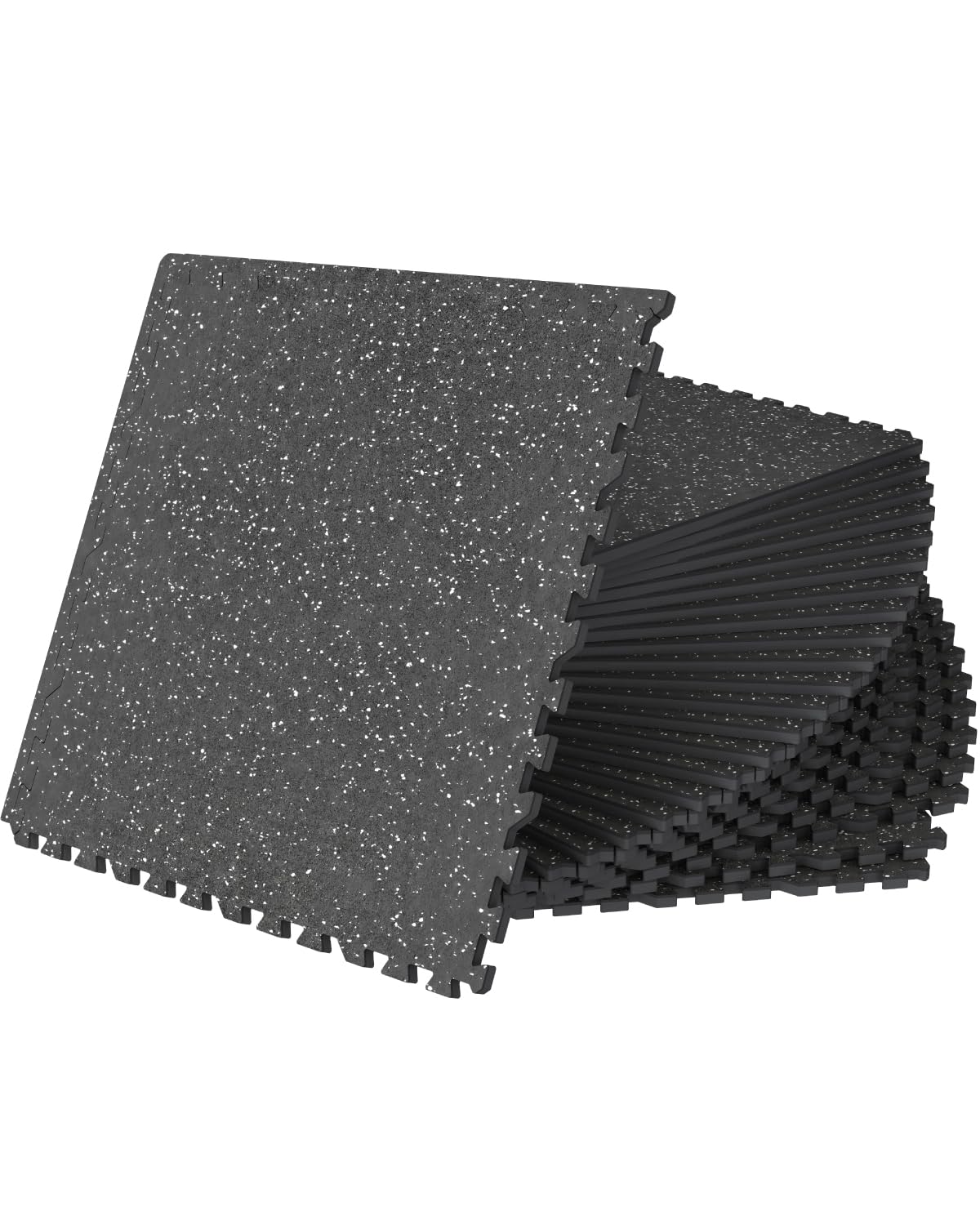 Home Gym Rubber Flooring - 0.6in Thick 96 Sq.Ft Gym Flooring