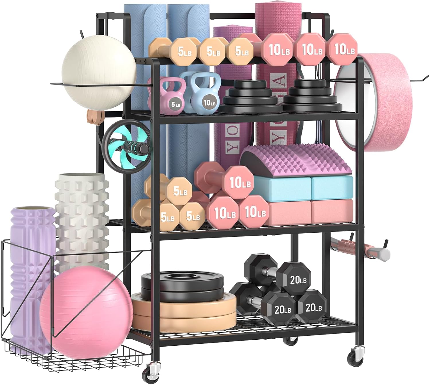 Home Gym Kettlebells - Home Gym Storage, No Material Specified,