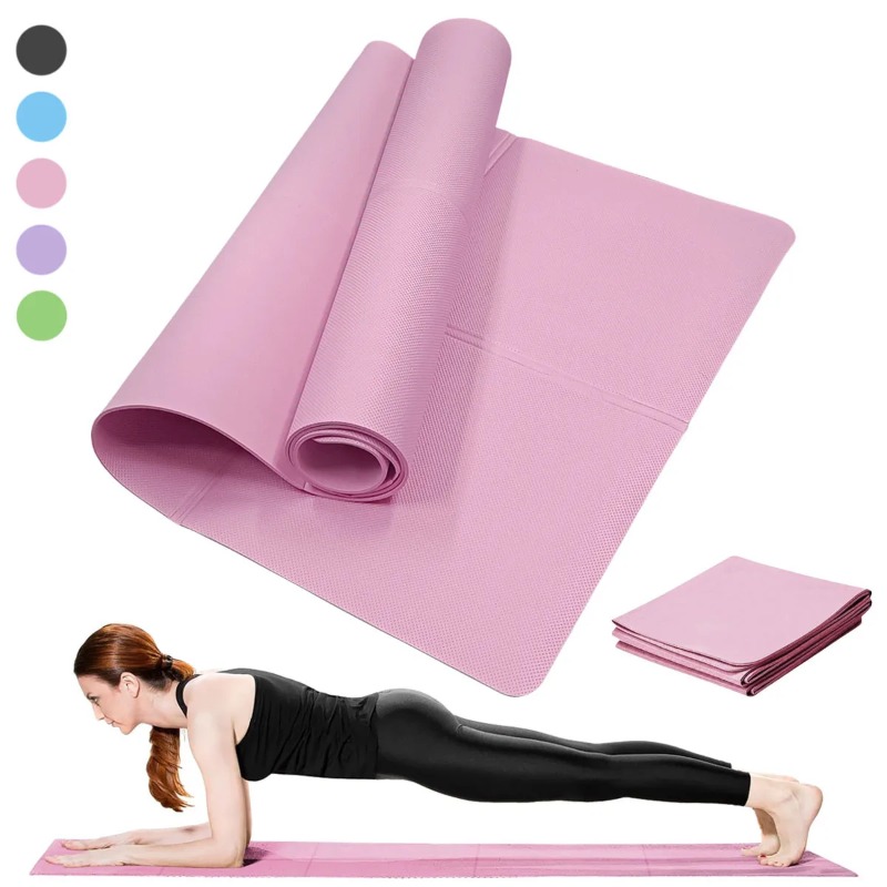 Home Gym Rubber Flooring - Yoga Mat Pilates Fitness Mat 3/4/6mm