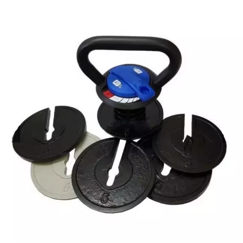 Home Gym Kettlebells - DUTRIEUXAdjustable Round Chrome Dumbbell Kettlebell Set