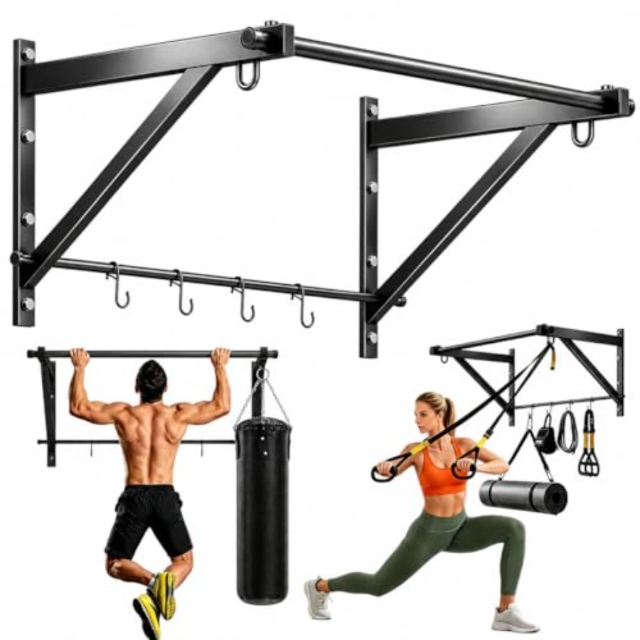 Home Gym Upper Body Workout - Heavy Duty Wall Mounted Chin Up