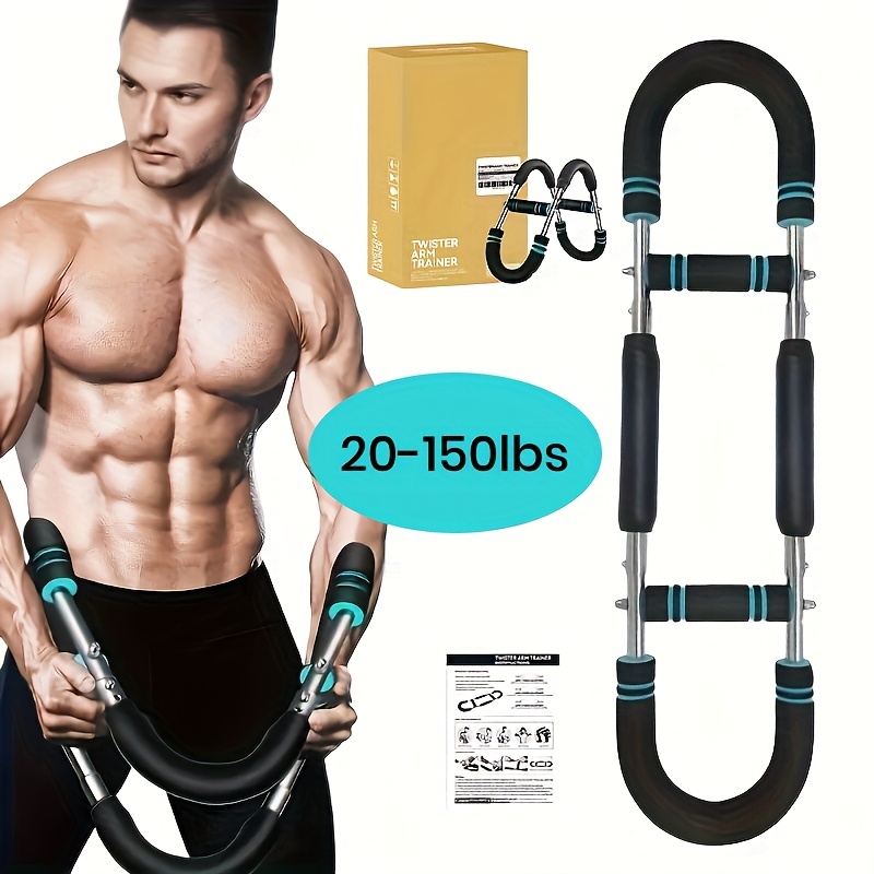 Home Gym Upper Body Workout - Power Twister Bar Arm Strengthener Chest