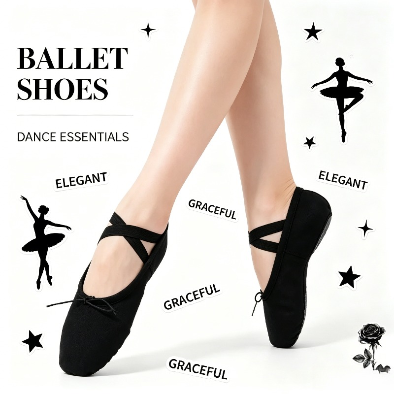 Home Gym Kids - Flat Head Ballet Slippers Soft Sole