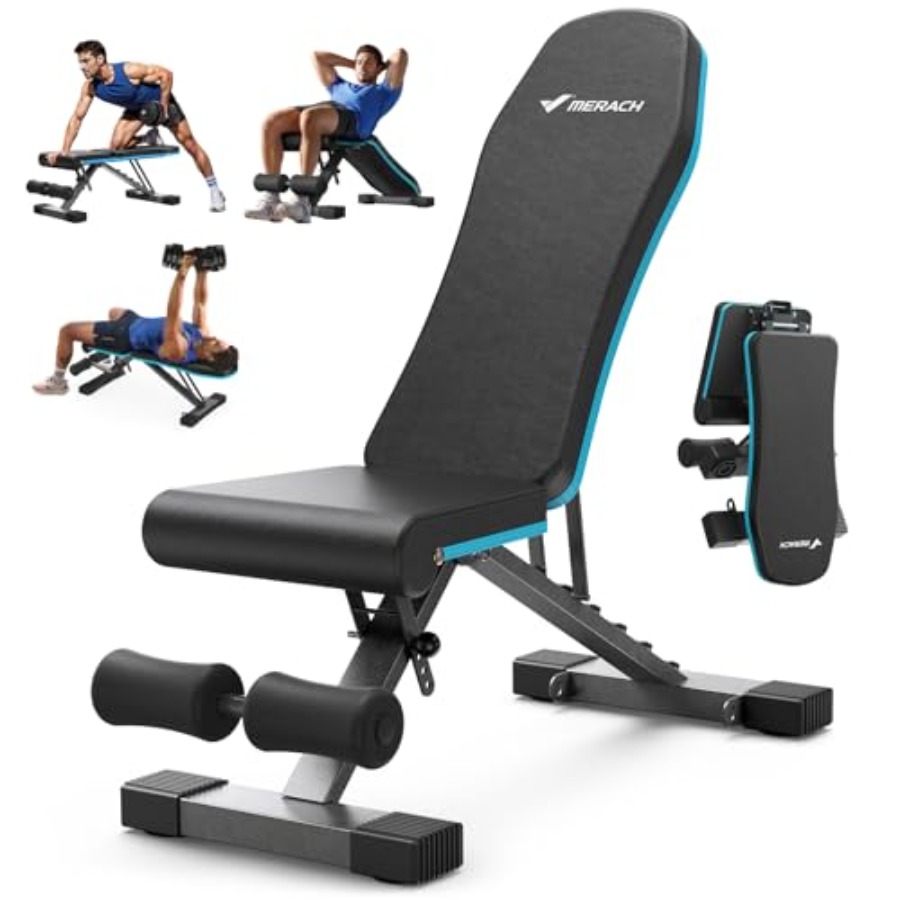 Home Gym With Leg Press - Foldable Weight Bench for Home Gym