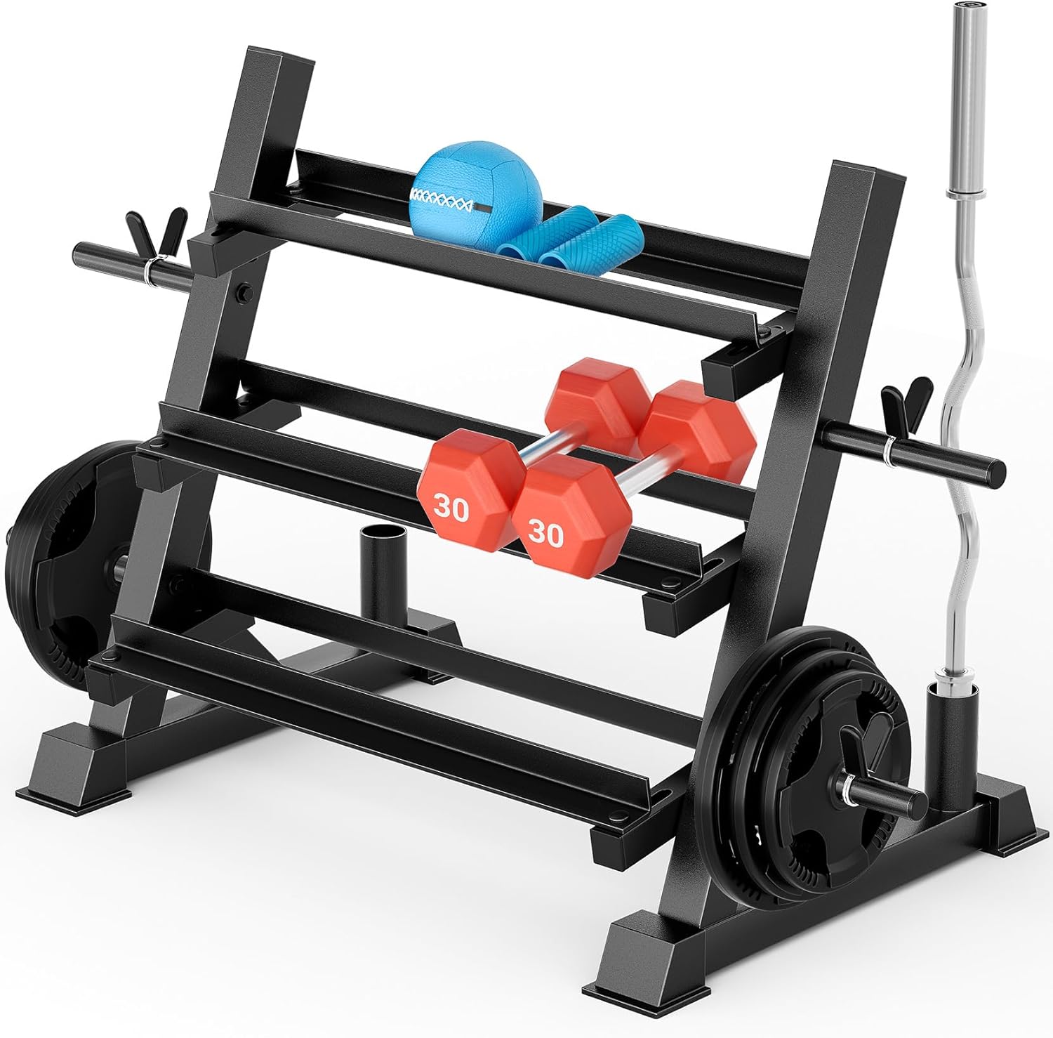 Home Gym Rack - Home Gym Use, Solid Material, Brown