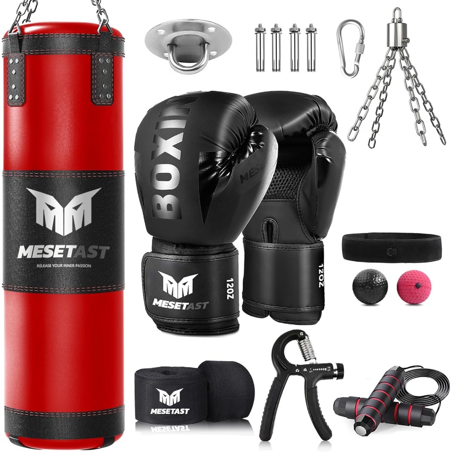 Home Gym Outfit - 4ft Heavy Punching Bag Set for