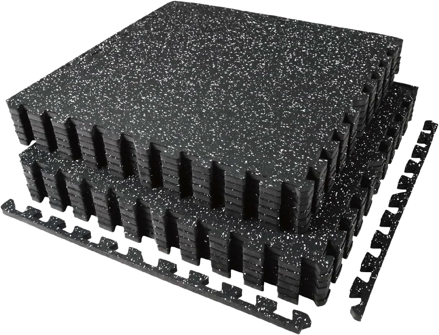 Home Gym Rubber Flooring - 0.56in Thick 48 Sq Ft Exercise