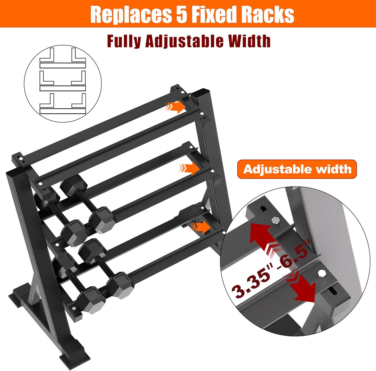 Heavy Duty Three Tier Dumbbell - огляд і ціна Home Gym Fitness