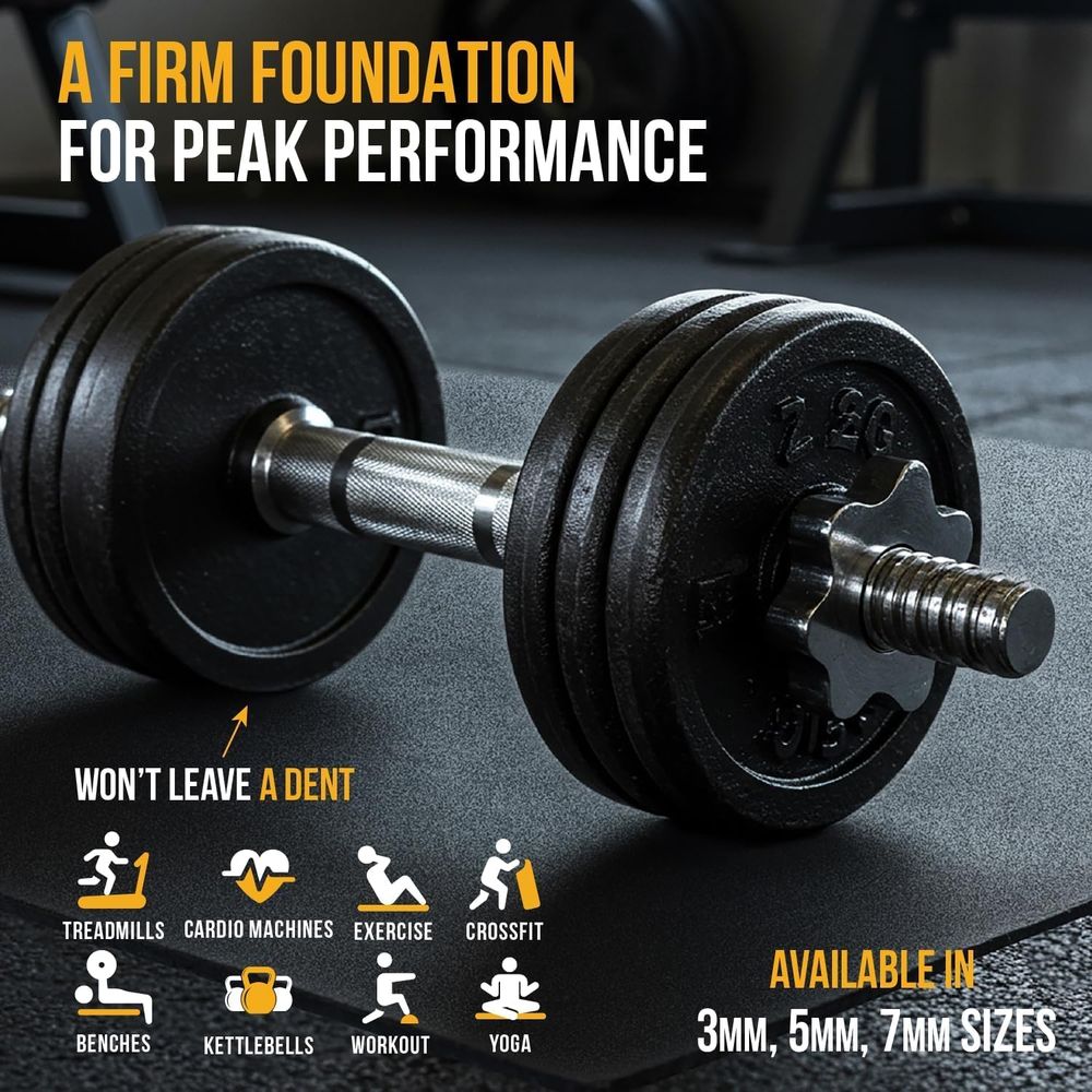 100% Recycled Thick Rubber Mat - огляд і ціна Home Gym Rubber Flooring