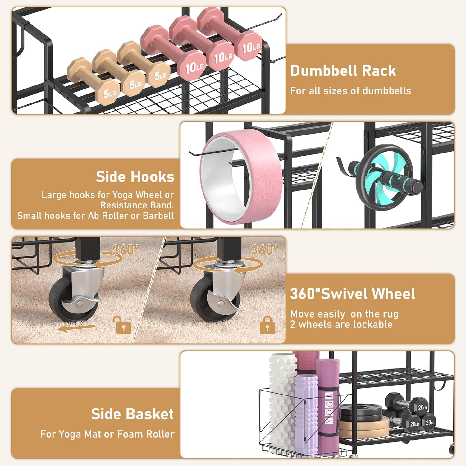 Home Gym Storage, No Material  - огляд і ціна Home Gym Kettlebells
