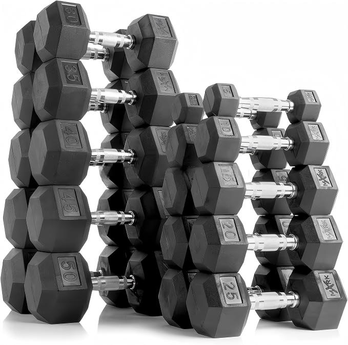 Premium Rubber Coated Hex Dumb - огляд і ціна Home Gym Build