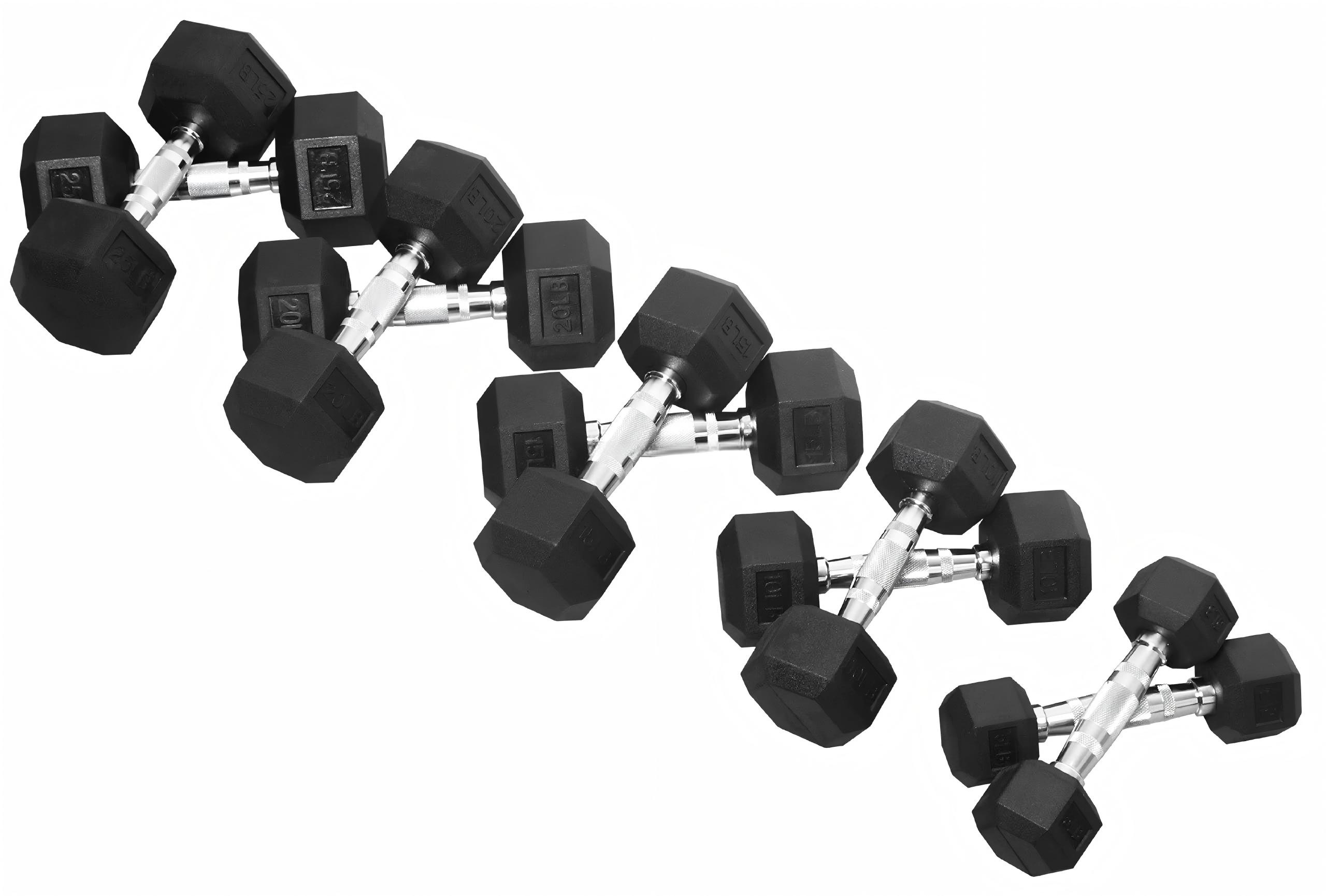 Premium Rubber Coated Hex Dumb - огляд і ціна Home Gym Build