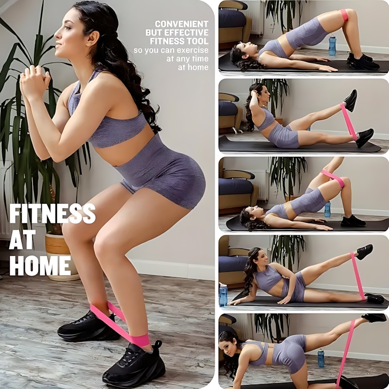 5 Pcs Pink Resistance Bands Se - огляд і ціна Home Gym Outfit