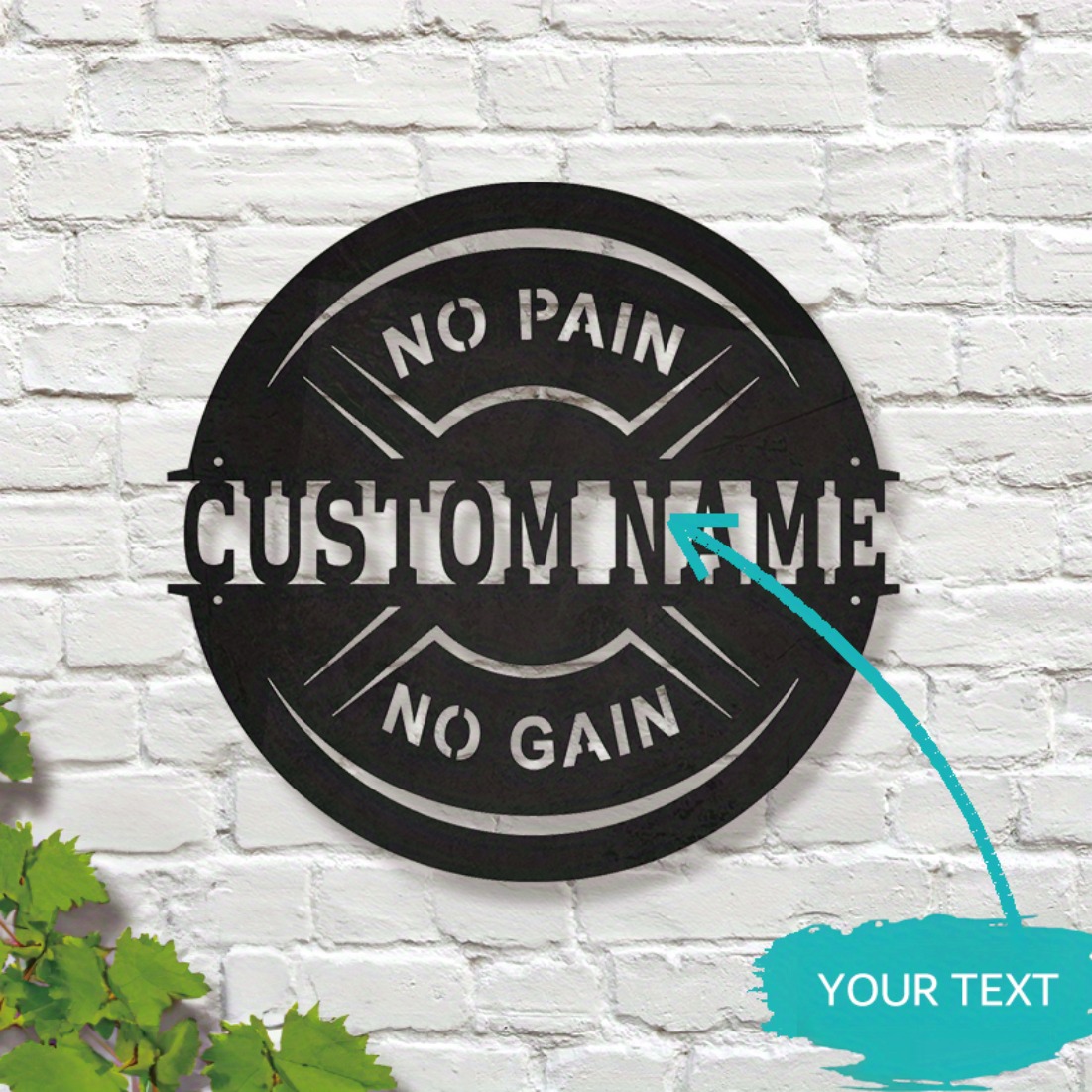 Personalized Vintage Metal Wal - огляд і ціна Home Gym Names