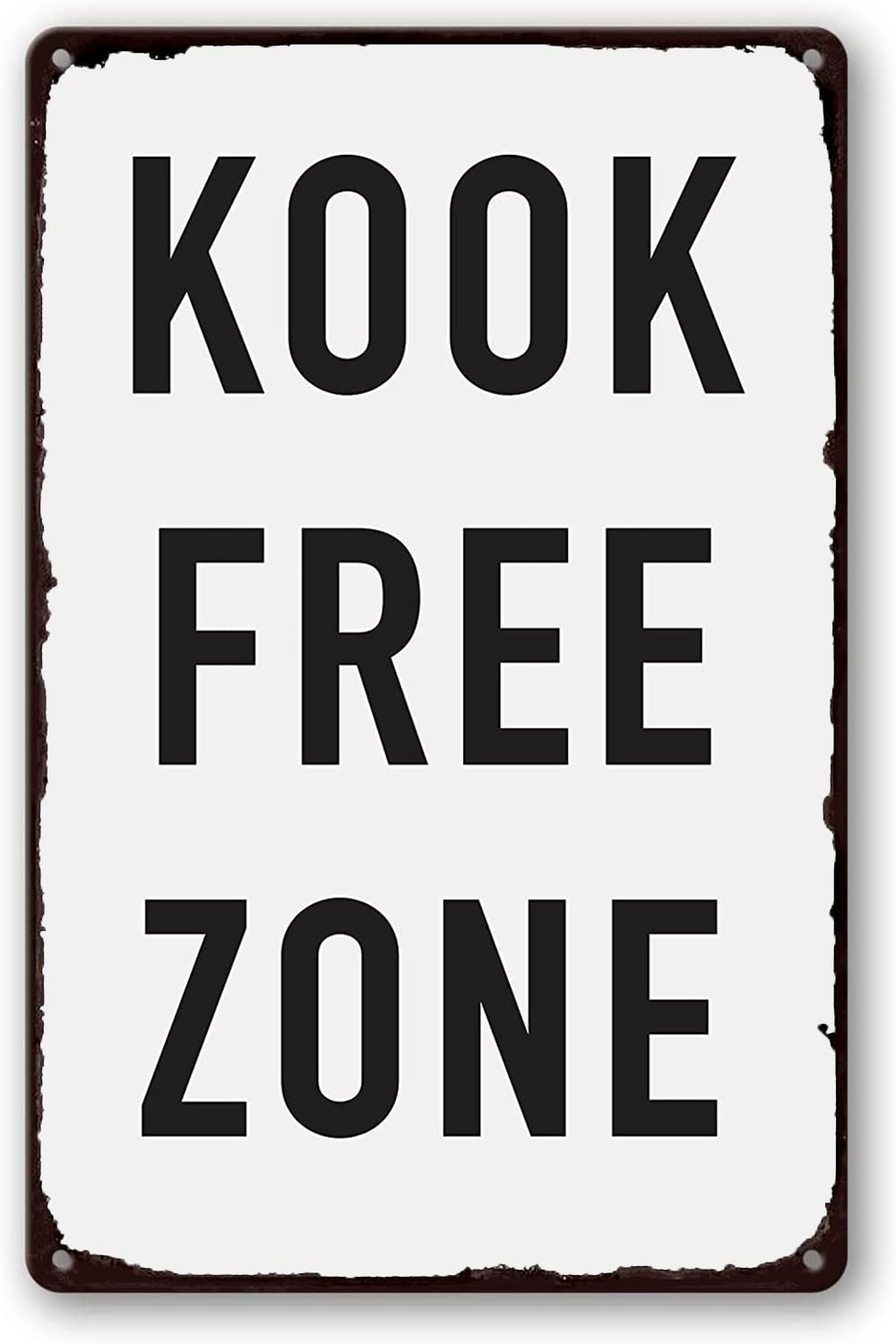 Kook Free Zone Tin Sign Vintag - огляд і ціна Home Zone Gym