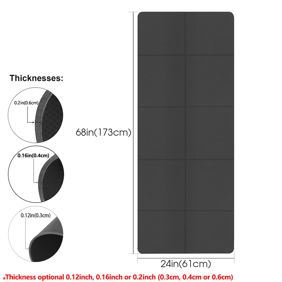 Foldable Yoga Mat Eco Friendly - огляд і ціна Home Gym Rubber Flooring