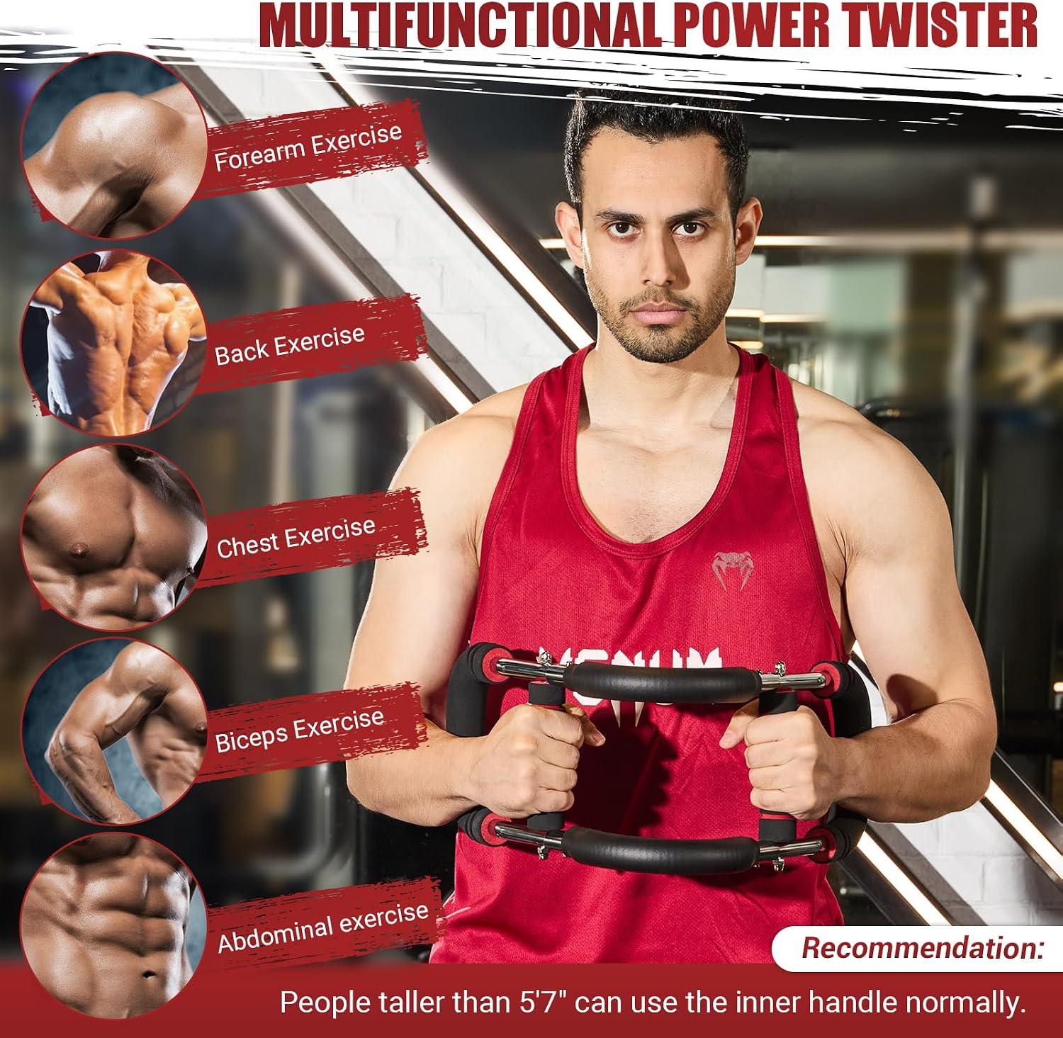 80cm U Shape Power Twister Arm - огляд і ціна Home Gym Upper Body Workout