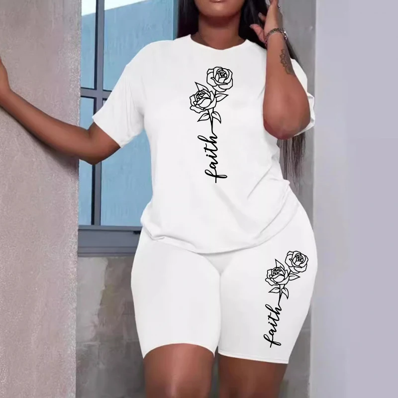 Faith Letter Printed Tracksuit - огляд і ціна Home Gym Outfit