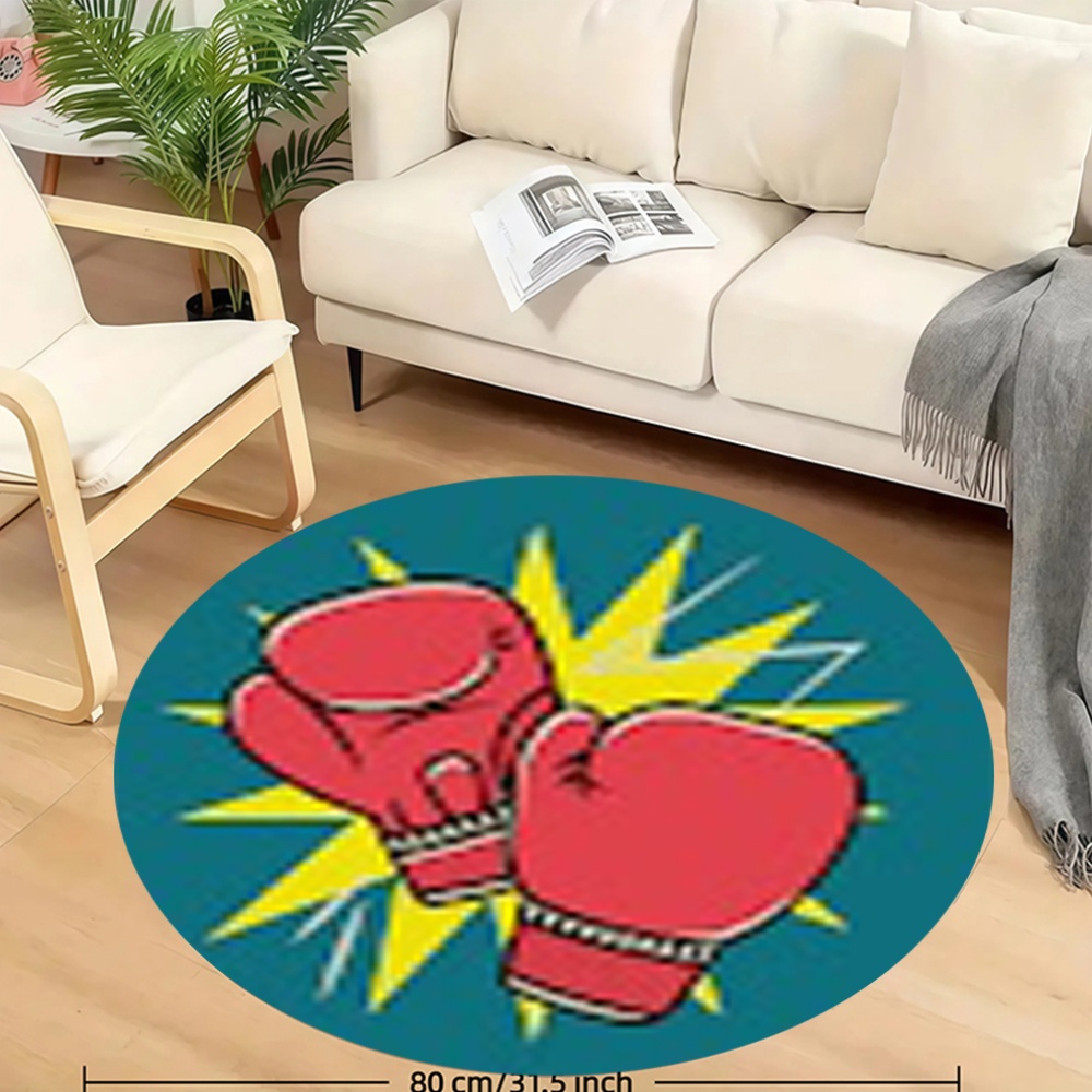 Comic Boxing Gloves Round Rug  - огляд і ціна Home Zone Gym