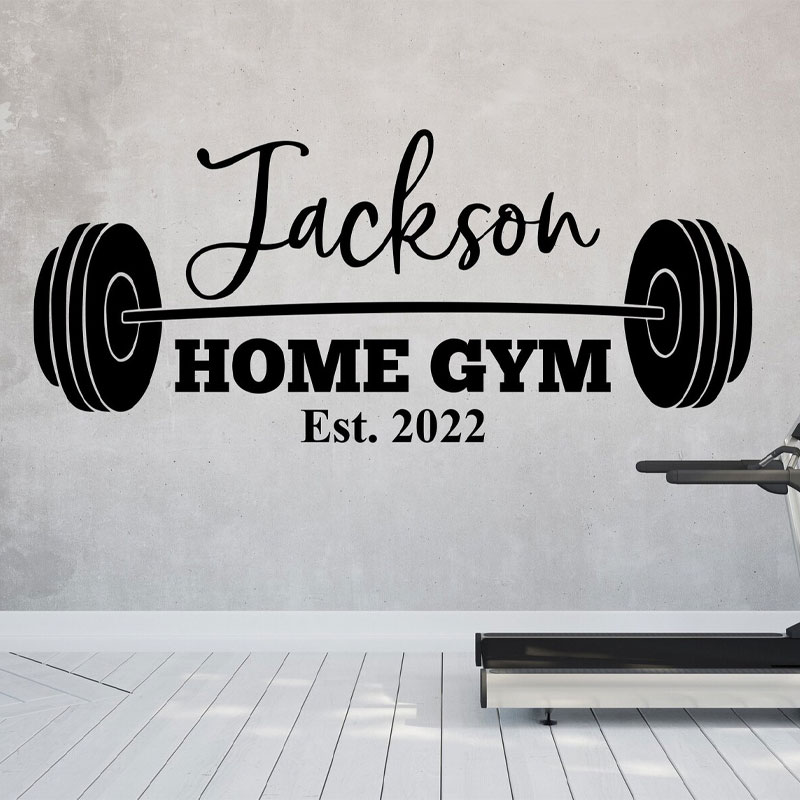 Custom Family Name Gym Wall De - огляд і ціна Home Gym Names