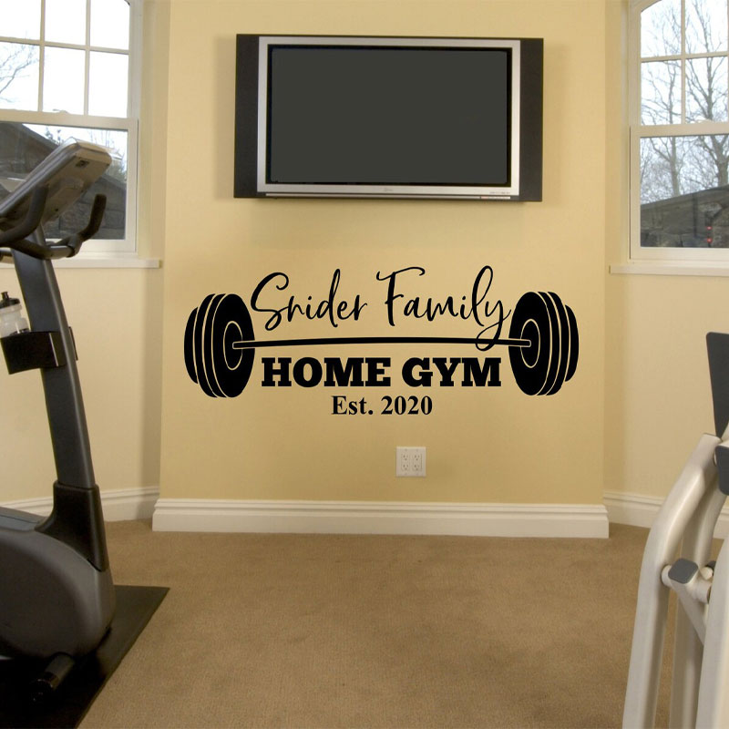Custom Family Name Gym Wall De - огляд і ціна Home Gym Names