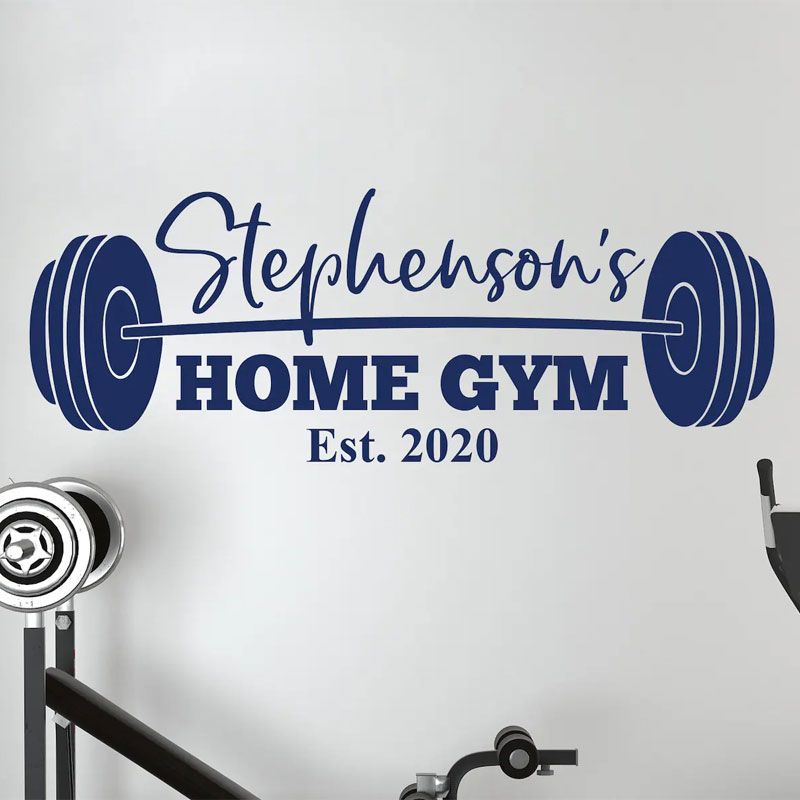 Custom Family Name Gym Wall De - огляд і ціна Home Gym Names