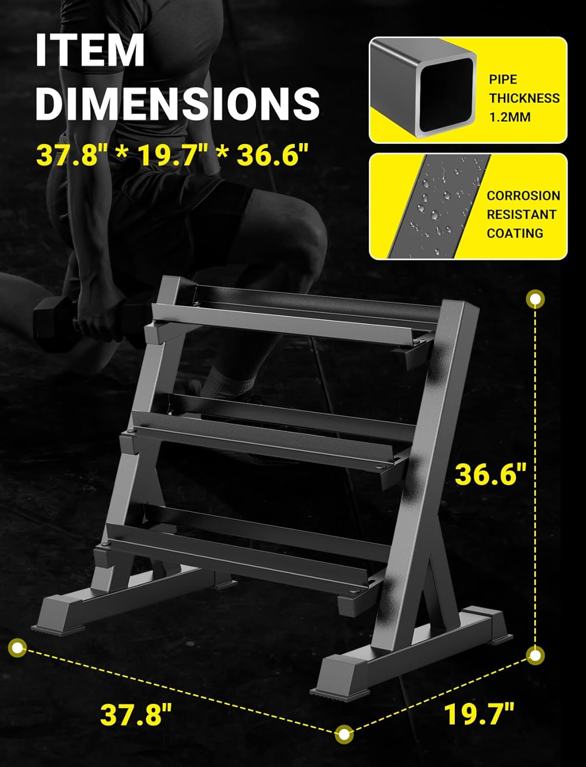 Home Gym Dumbbell Rack, 3 & 5  - огляд і ціна Home Gym Rack